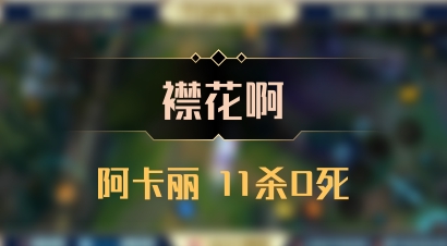 【襟花啊】阿卡丽 11杀0死