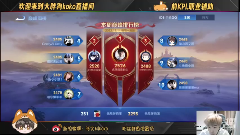 【2022-11-14 23点场】大胖狗koko：思路清晰2300分辅核