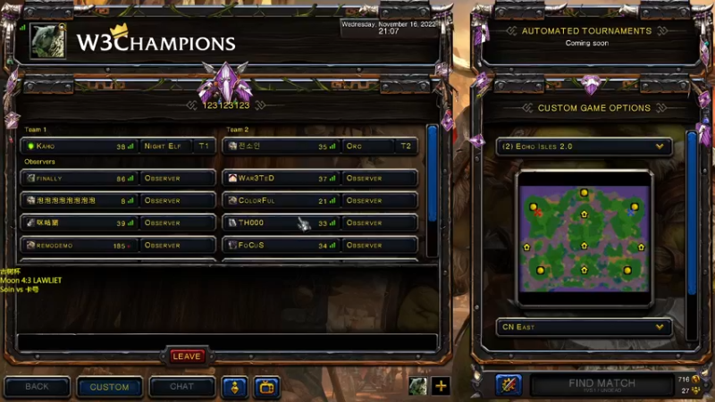 【2022-11-16 21点场】iameer0：【直播】7点古树杯Moon 登场