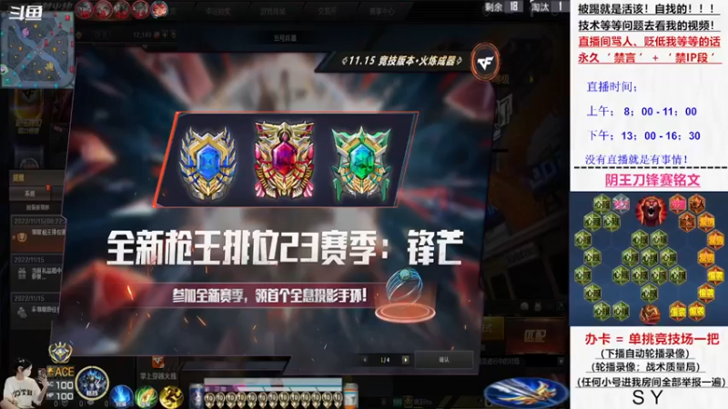 【2022-11-15 08点场】阴王Pro：阴王Pro；用心创造偷袭！！！