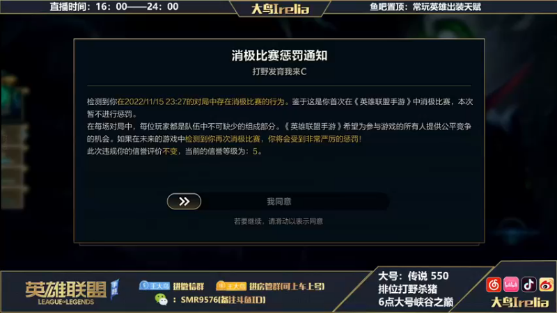 【2022-11-16 16点场】大鸟Irelia：大鸟：高分传说巅峰对决