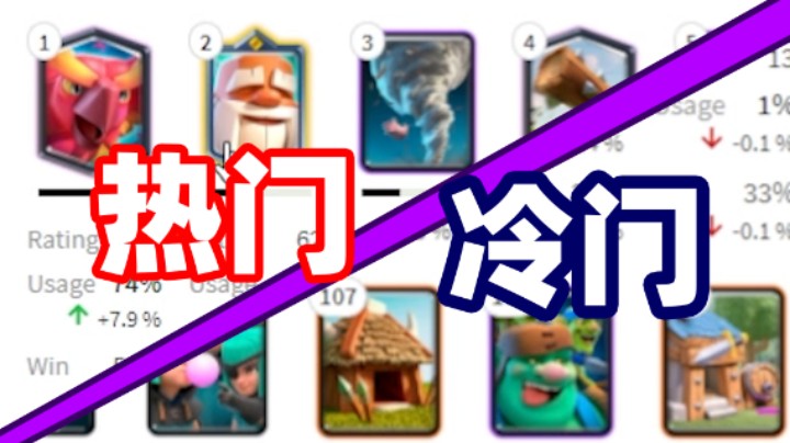 皇室战争：把最热门的牌和最冷门的牌组合起来