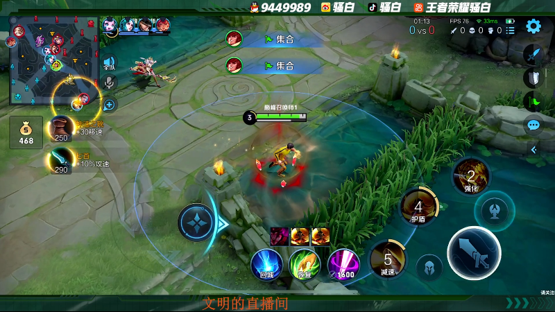 我在斗鱼看骚白直播王者荣耀
