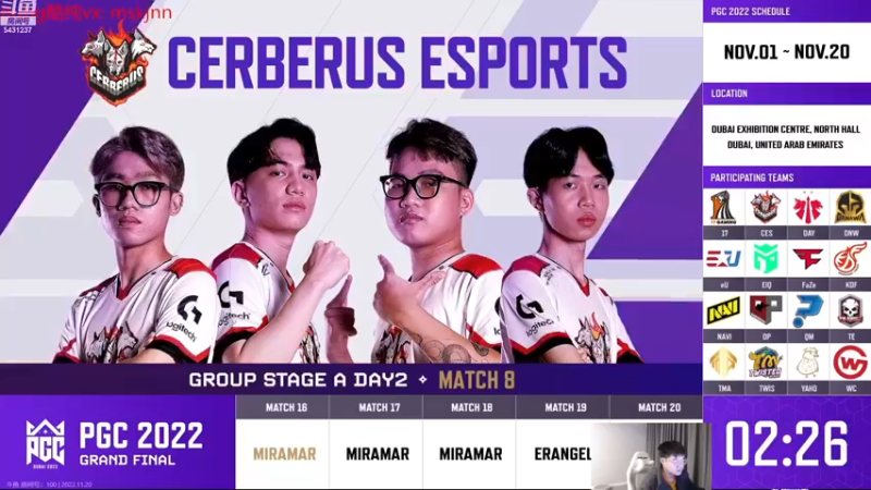 【2022-11-20 20点场】067QAQ：全程OB,PGC世界赛PCL加油！