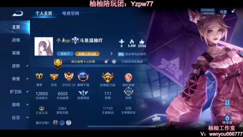 【2022-11-20 20点场】温柚：Q区巅峰赛2300分冲前100！冲冲冲