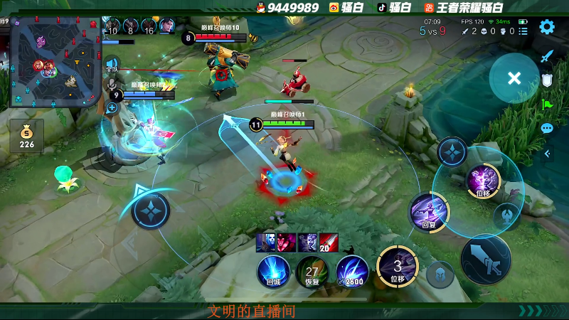 我在斗鱼看骚白直播王者荣耀