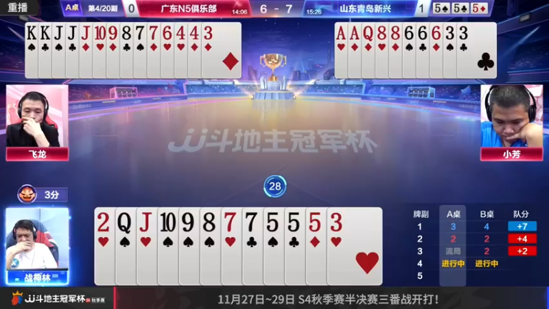 【2022-11-21 17点场】JJ斗地主官方：【预告】11月27日，半决赛拉开帷幕！