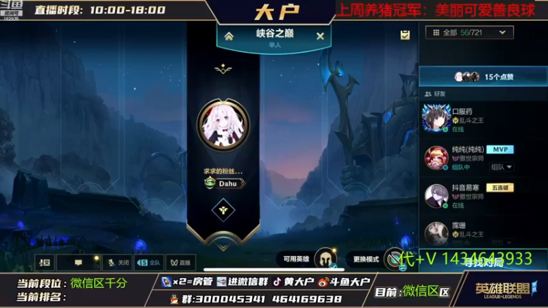 【2022-11-21 18点场】大户呀：复仇的露露！峡谷的人啊！