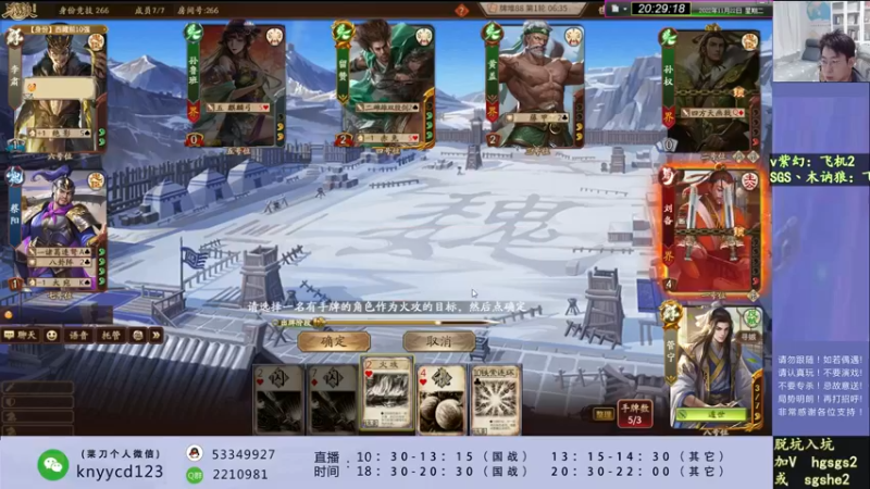 【2022-11-22 20点场】丶砍你焉用菜刀：激昂三国杀！