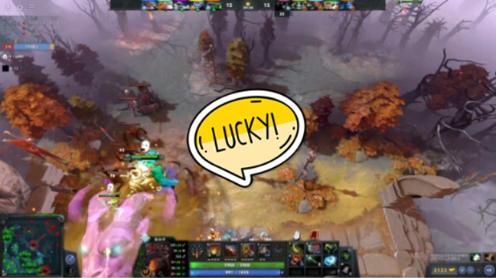 美滋滋DOTA2中单火枪狙击手躺赢时刻，roshan盾被抢当场团灭对面5+1哈哈哈