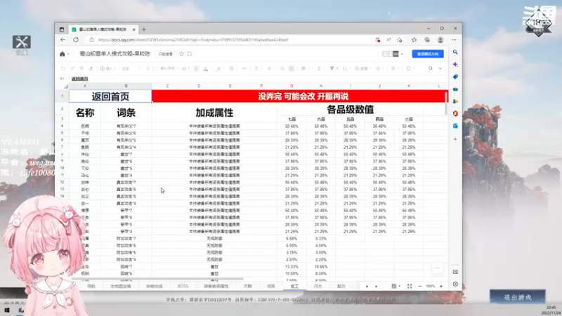 【2022-11-24 22点场】御羽OvO：【叶羽】修仙的一天