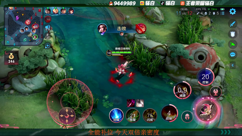 我在斗鱼看骚白直播王者荣耀