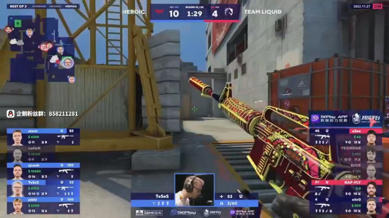 【2022-11-27 02点场】CSGO百岁三：双倍 直播 半决赛 FAZE NIP
