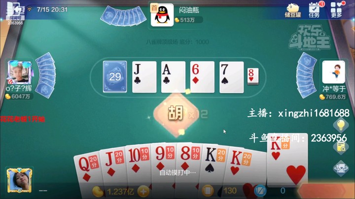 4638八雀牌：这牌对家疯狂卡我方片，那自摸k就胡了吧！