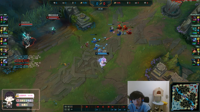 我在斗鱼看电棍直播英雄联盟