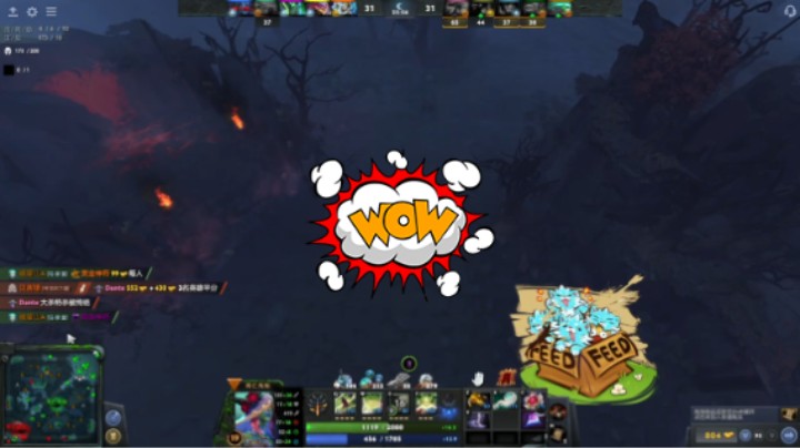 美滋滋DOTA2中单死亡先知五打四胜利哈哈哈