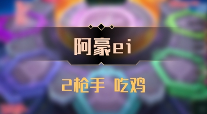 【阿豪ei】2枪手 吃鸡