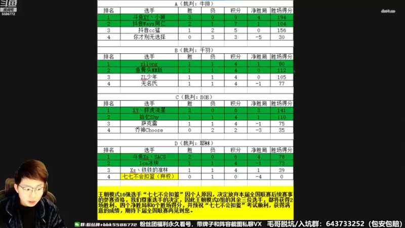 【2022-12-04 17点场】电竞BB凯丶：【解说】今天五场王朝16强比赛