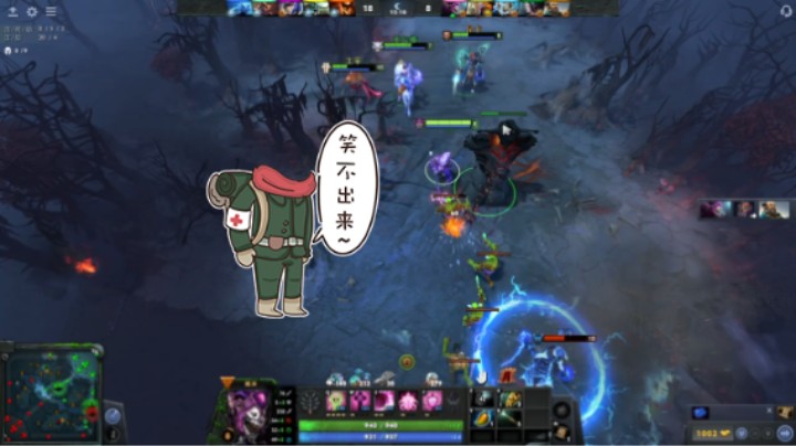 惨兮兮活久见dota2五号位戴泽暗牧暗影牧师败北时刻，遇见一号位剑圣10分钟死五次哈哈哈