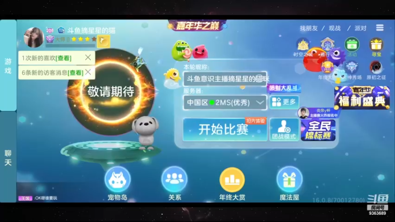 【2022-12-04 12点场】摘星星的猫咪：球球2K分辨率，意识猫猫花式乱秀~