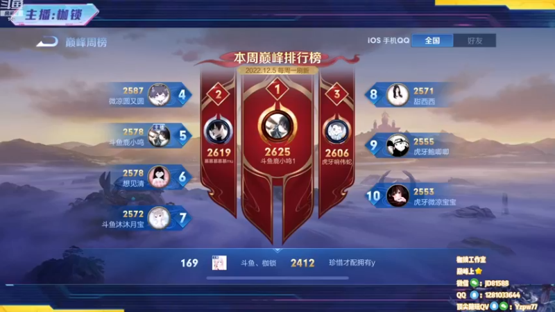 【2022-12-07 19点场】是个枷锁：【枷锁】派送元歌皮肤！巅峰赛