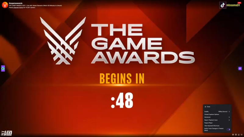 【2022-12-09 08点场】主播秋山澪丶：The Game Awards 2022