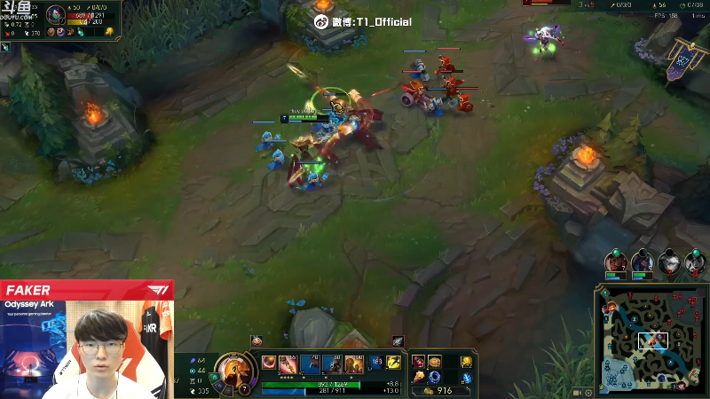 【英雄联盟】T1直播faker的精彩时刻 20221209 00点场