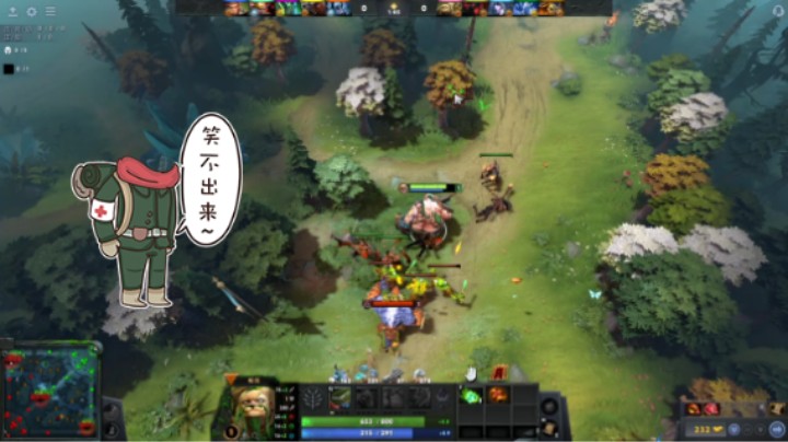惨兮兮活久见DOTA2斯哈为屠夫帕吉遇见三号位影魔胡逼摆烂搞