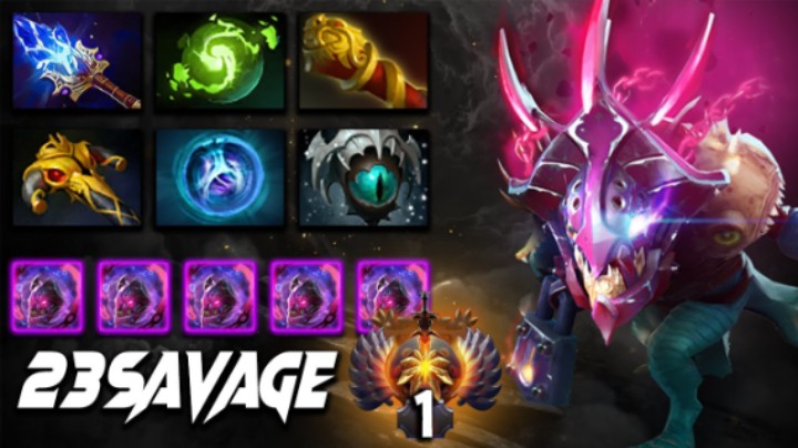 【7.32 DOTA2】23savage斯拉克教学！天梯第一！