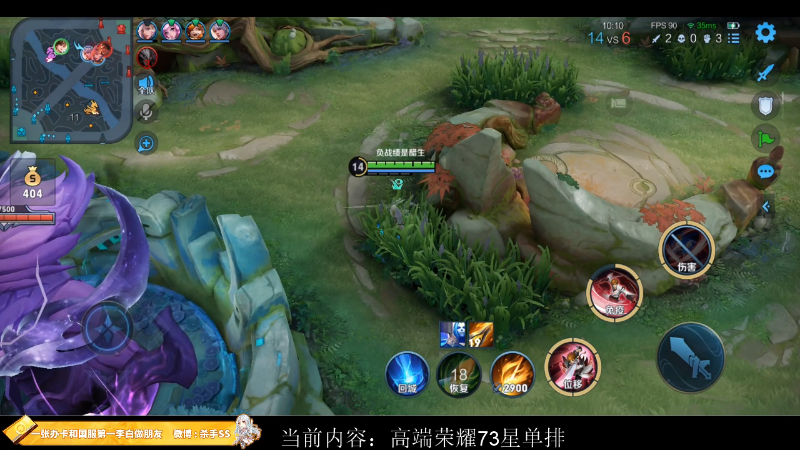 我在斗鱼看不可一世杀手直播王者荣耀