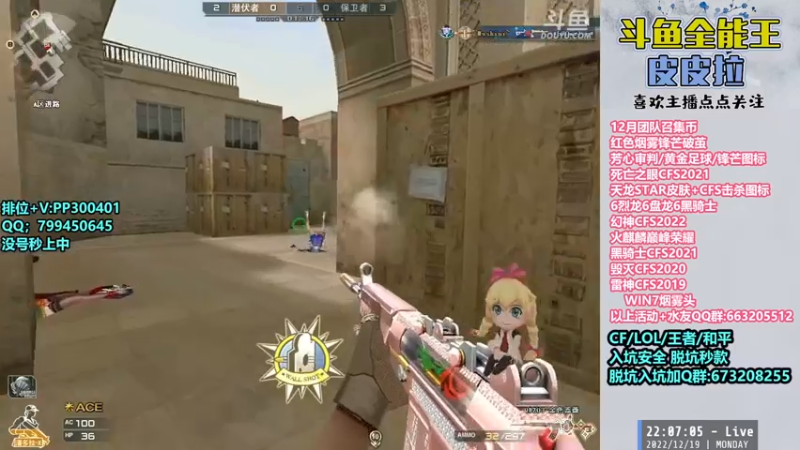 【2022-12-19 22点场】皮皮拉3004O1：皮皮拉:冲击枪王之王前十！