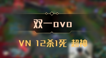 【双一ovo】VN 12杀1死 超神