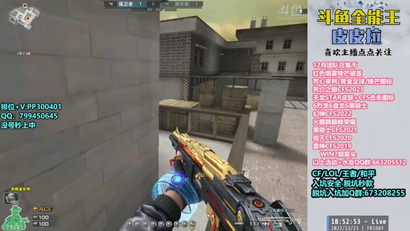 【2022-12-23 18点场】皮皮拉3004O1：皮皮拉:冲击枪王之王前十！