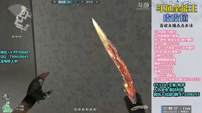 【2022-12-26 17点场】皮皮拉3004O1：皮皮拉:冲击枪王之王前十！