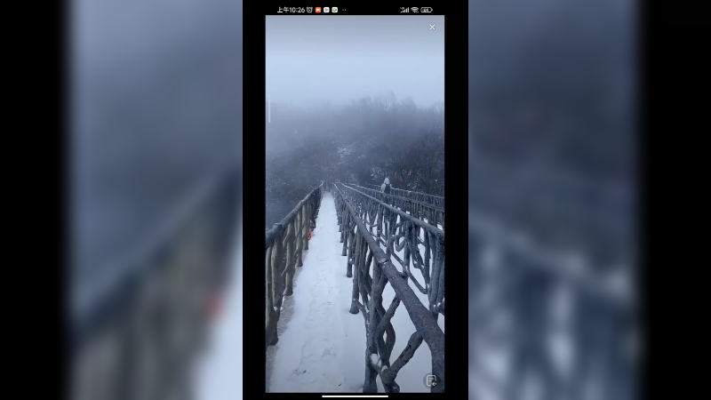 张家界天目山大雪纷飞，你愿和谁共白头