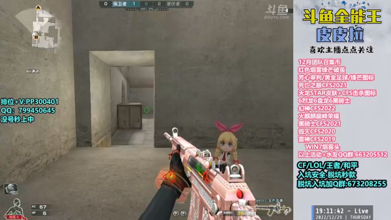 【2022-12-29 19点场】皮皮拉3004O1：皮皮拉:冲击枪王之王前十！