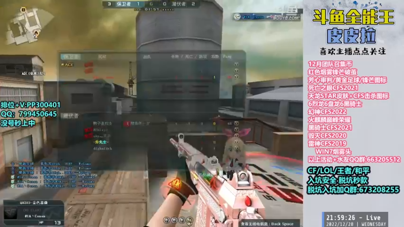 【2022-12-28 21点场】皮皮拉3004O1：皮皮拉:冲击枪王之王前十！