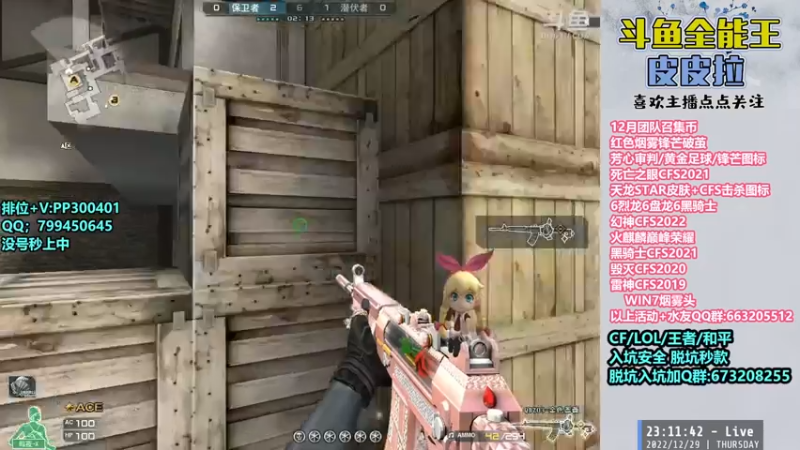 【2022-12-29 23点场】皮皮拉3004O1：皮皮拉:冲击枪王之王前十！