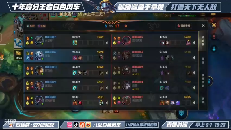 【2023-01-02 12点场】白色风车丶丶丶丶：国一小鱼人王者局虐菜!峡谷之巅第二!!