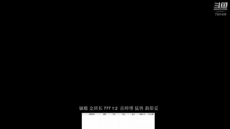 骚瘾 金班长 777 3:2  岳师傅 猛兽 刹那爱