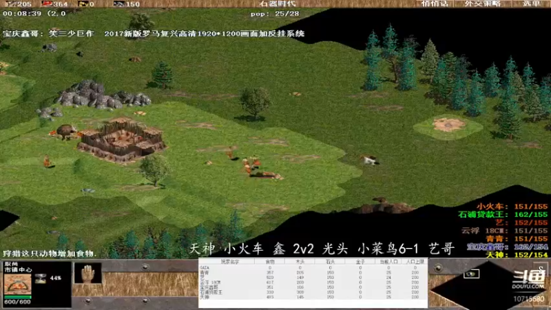 天神 小火车 鑫 2v3 光头 小菜鸟6-1 艺哥