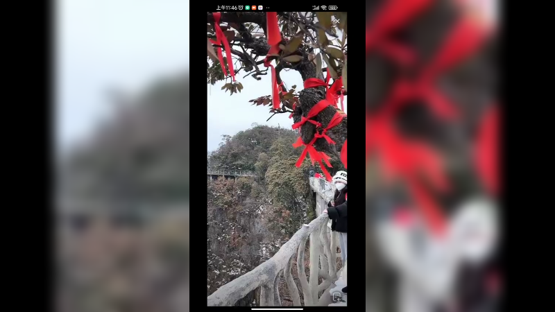 张家界景区雪景欣赏