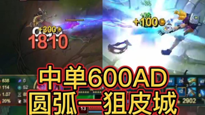 中单600AD一狙皮城