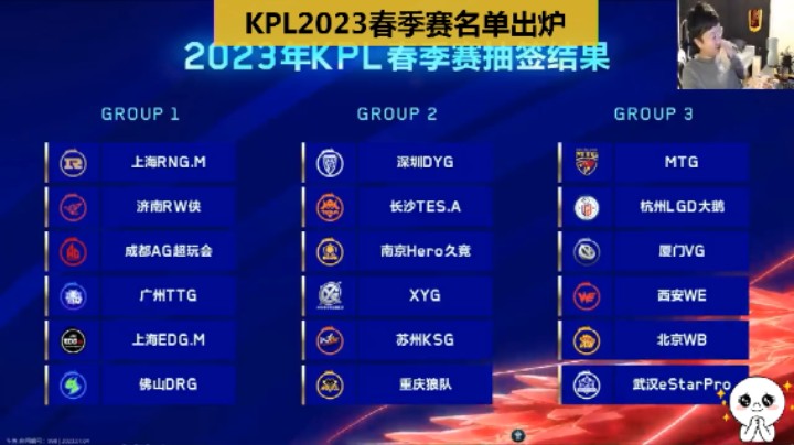 2023KPL春季赛抽签结果出炉