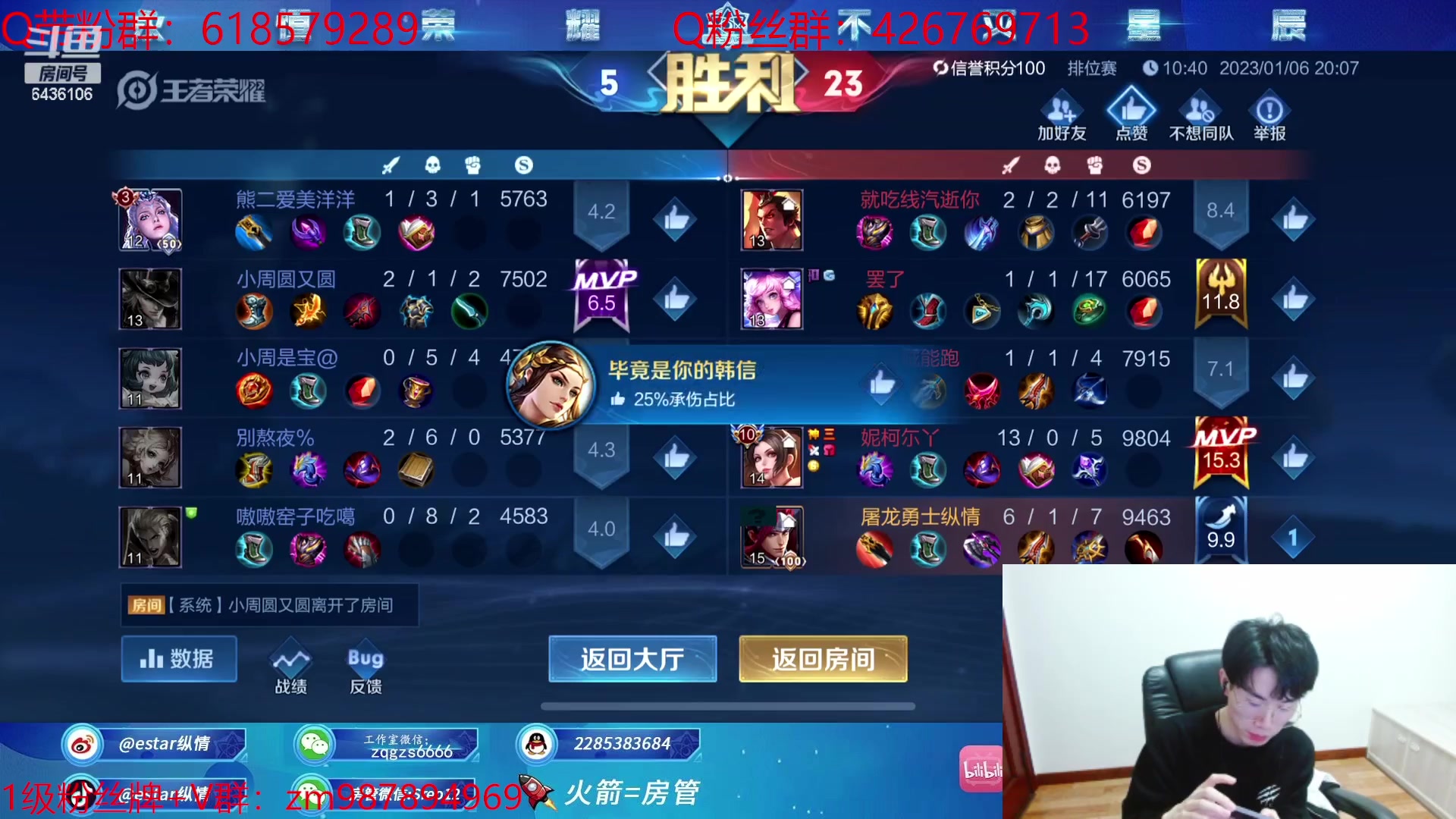 【2023-01-06 19点场】eStarPro纵情：国服韩信 视觉盛宴