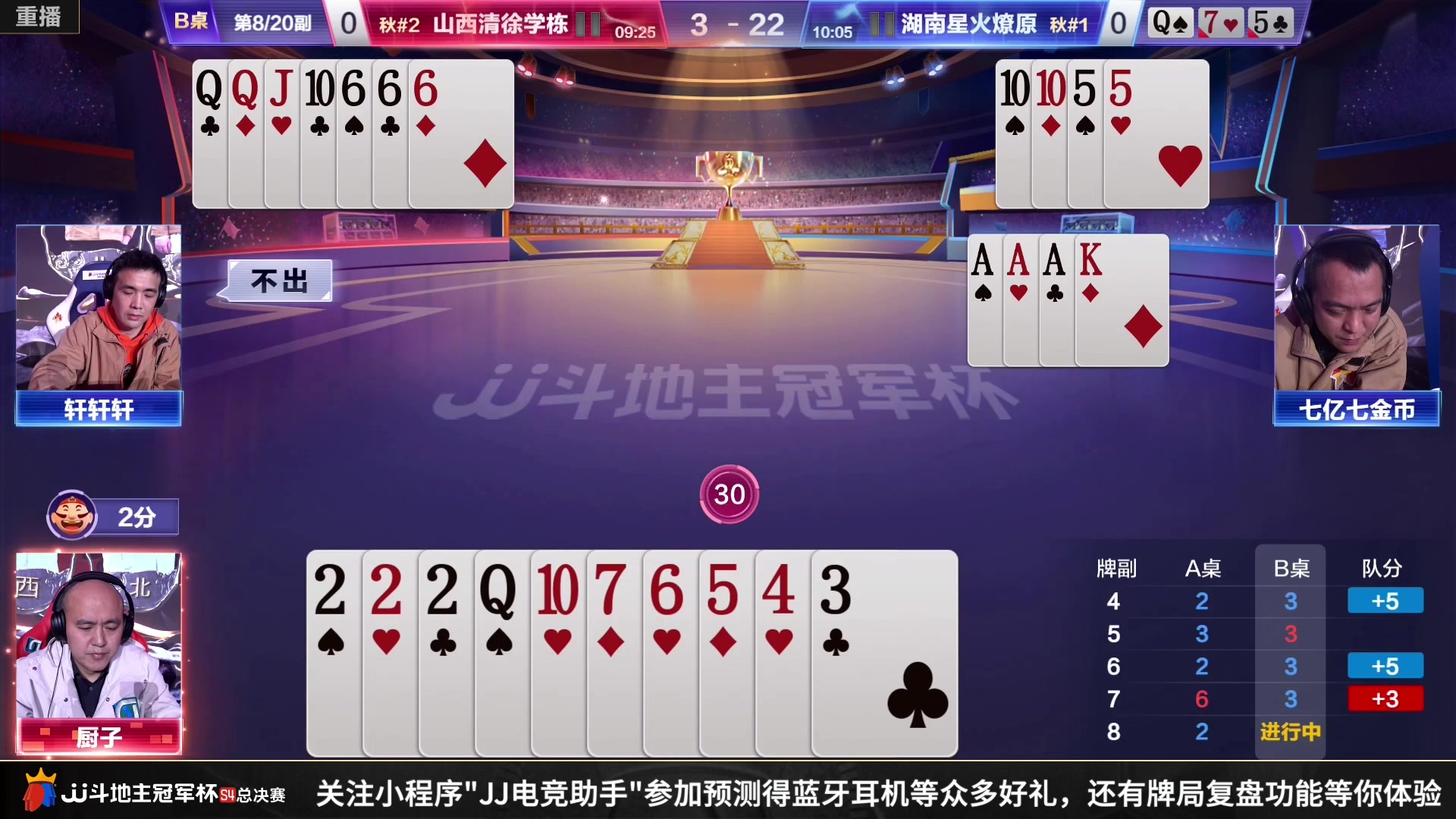 【2023-01-07 01点场】JJ斗地主官方：【预告】8日18点，决赛第二番战