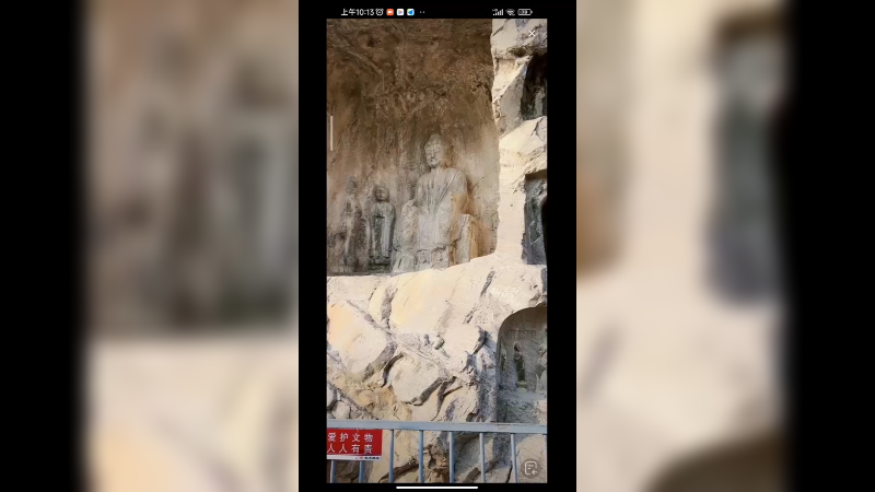 来龙门石窟旅游看雕像