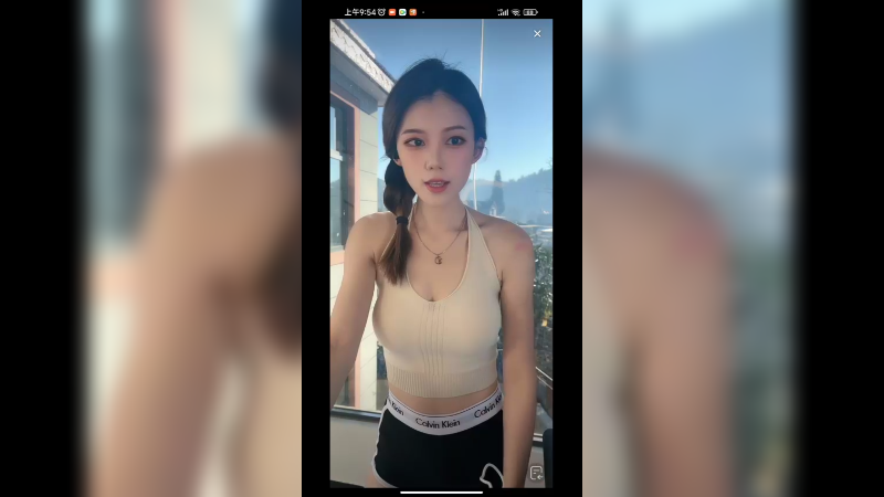 美女小姐姐直播健身真好看啊