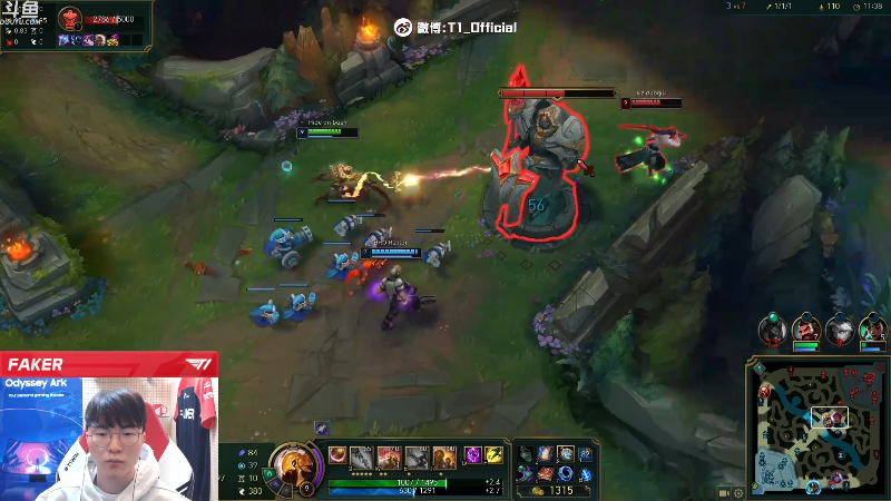 【英雄联盟】T1直播faker的精彩时刻 20230110 00点场