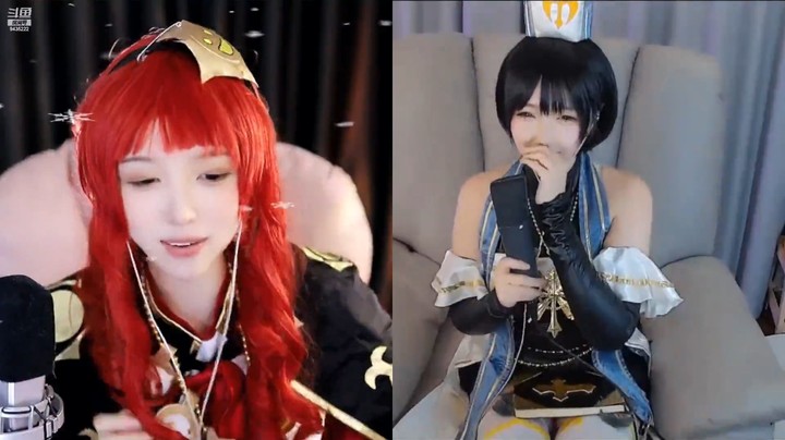 小栗吱和美女连麦真搞笑啊